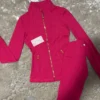 hot pink gold zipper set