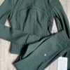 green zip Up set