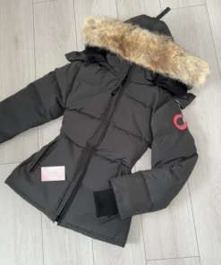 grey coat women’s with drawstring