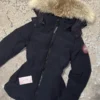women’s black coat with fur