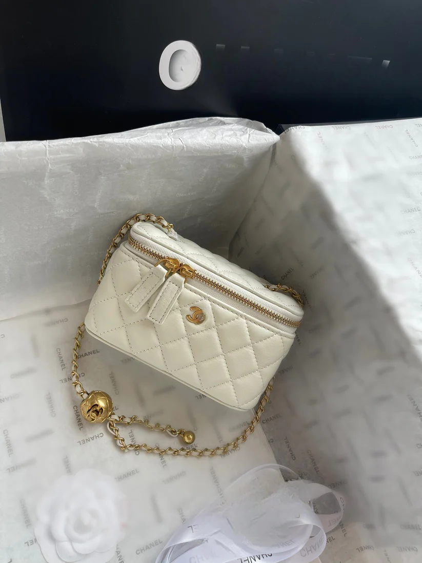White Large Vanity Bags