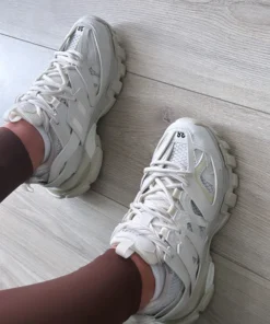 white track trainers