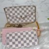 white cream grid cross body bags